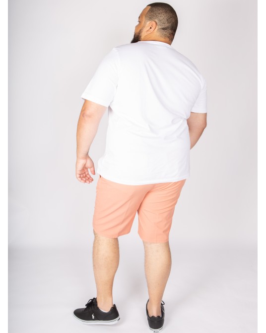 Short chino 1214 grande taille armuré saumon