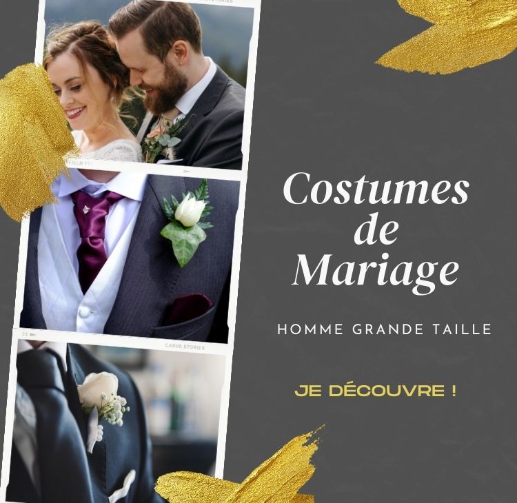 costume de mariage pour homme grande taille