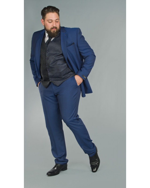 Costume en laine pour homme grande taille - Super 100 - Bleu Roi - Digel