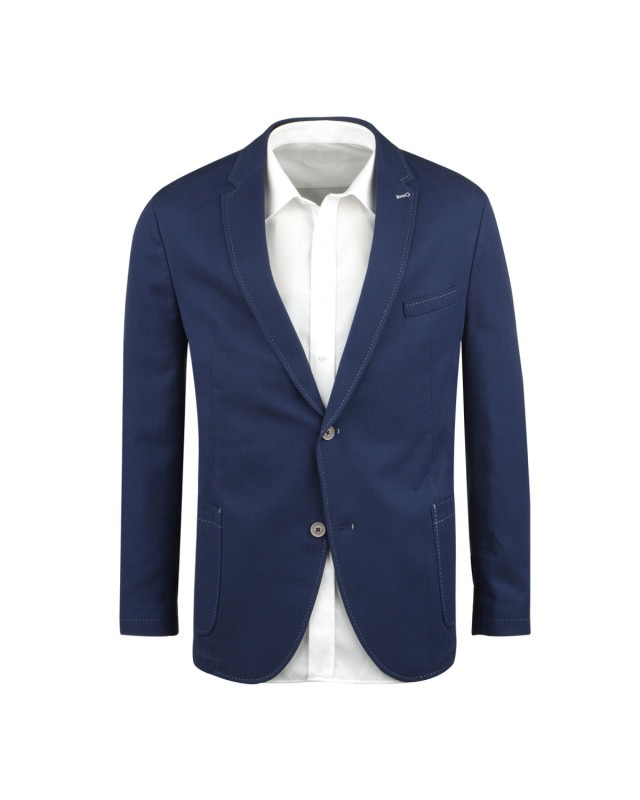 veste en coton bugatti bleu marine - grande taille