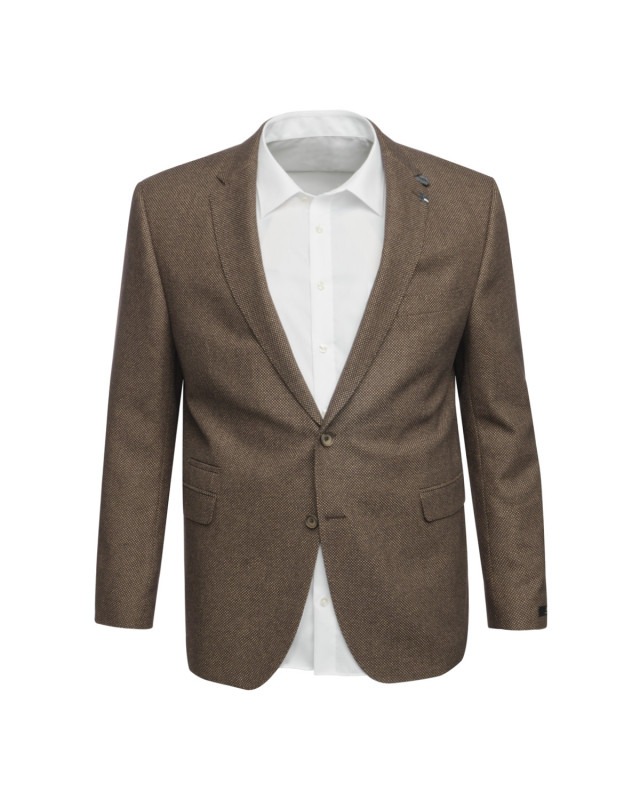 veste en coton - homme grande taille-marron