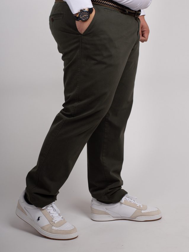 Pantalon Chino homme fort vert kaki 1214