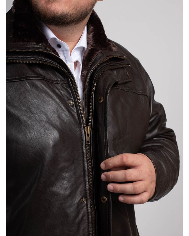 veste en cuir homme grande taille Land of Heritage